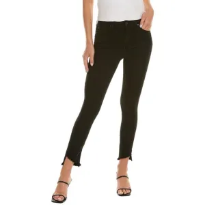 7 For All Mankind Womens Gwenevere Ankle Skinny Jeans Black Raw Step Hem size 30