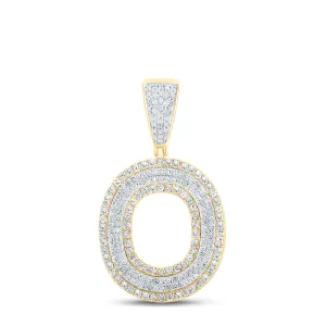 7/8CTW-DIA CN INITIAL "O" MENS CHARM