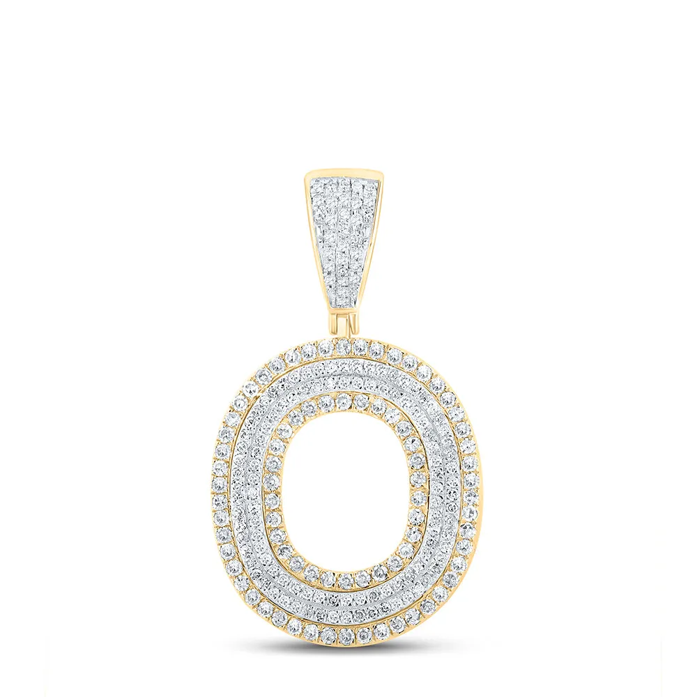 7/8CTW-DIA CN INITIAL "O" MENS CHARM