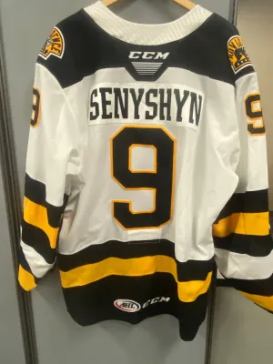 #9 Zach Senyshyn 2020-21 Game Worn White Jersey