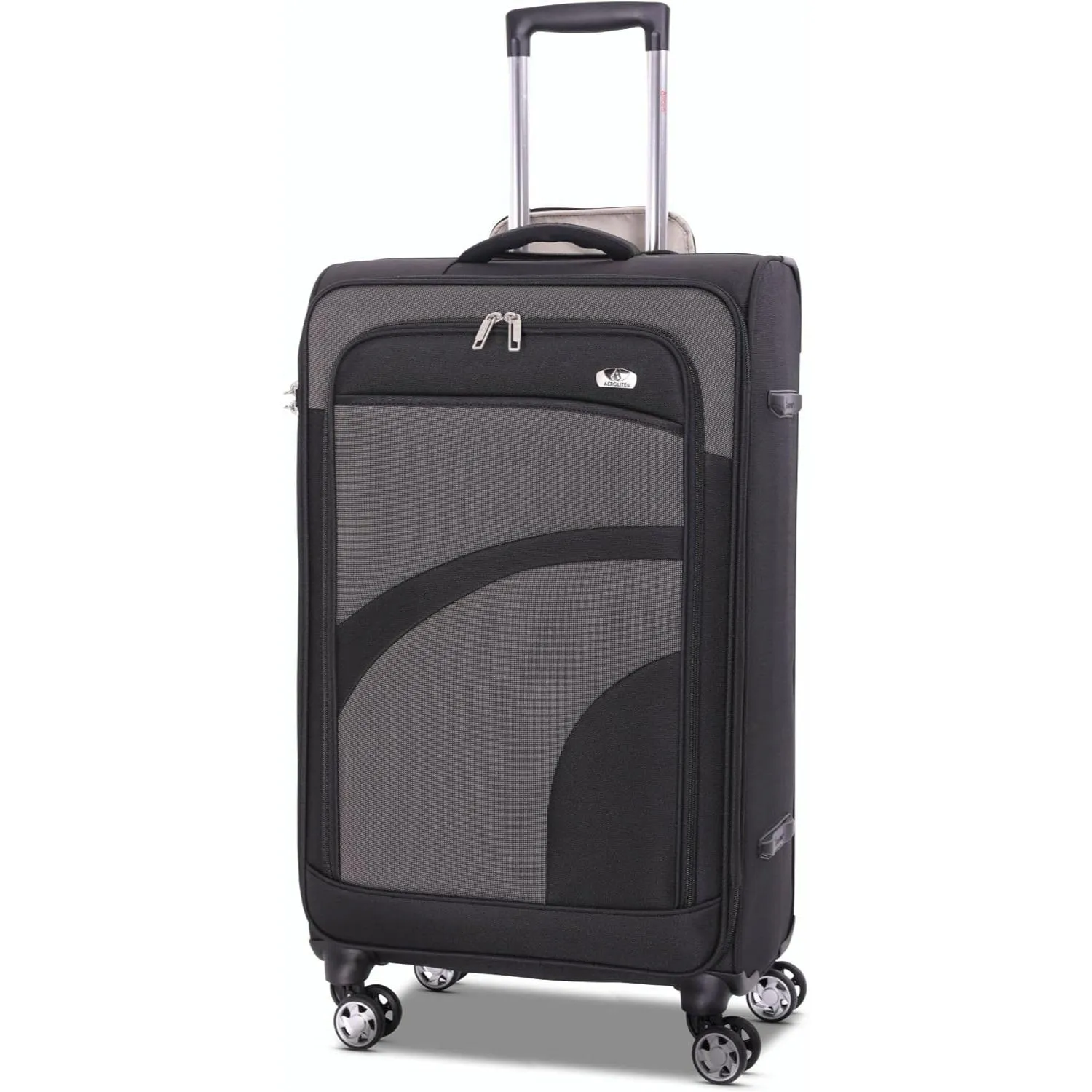 Aerolite Lightweight 55cm 4 Wheel Travel Carry On Hand Cabin Luggage Suitcase Navy Blue Plum Approved for easyJet British Airways Ryanair and More