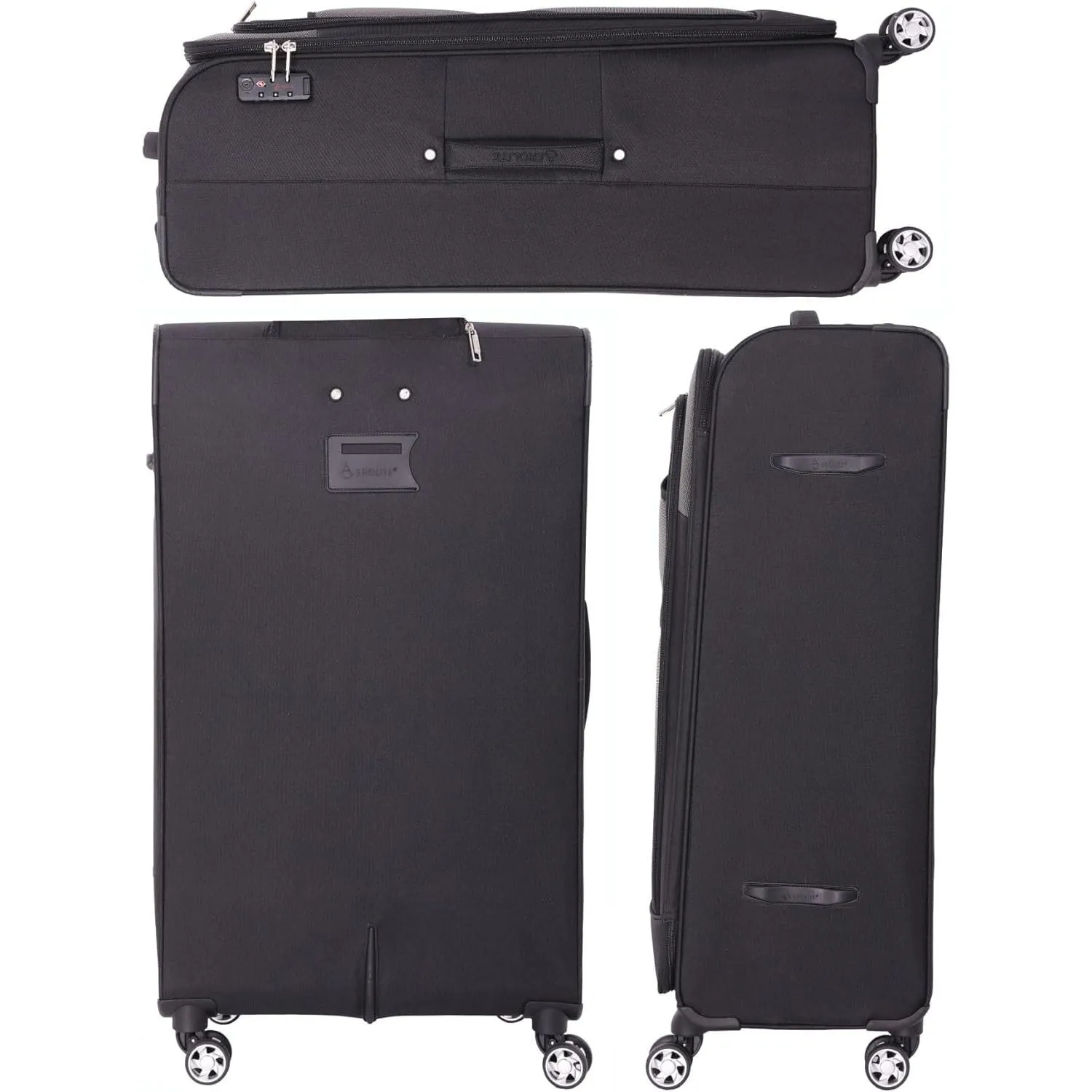 Aerolite Lightweight 55cm 4 Wheel Travel Carry On Hand Cabin Luggage Suitcase Navy Blue Plum Approved for easyJet British Airways Ryanair and More
