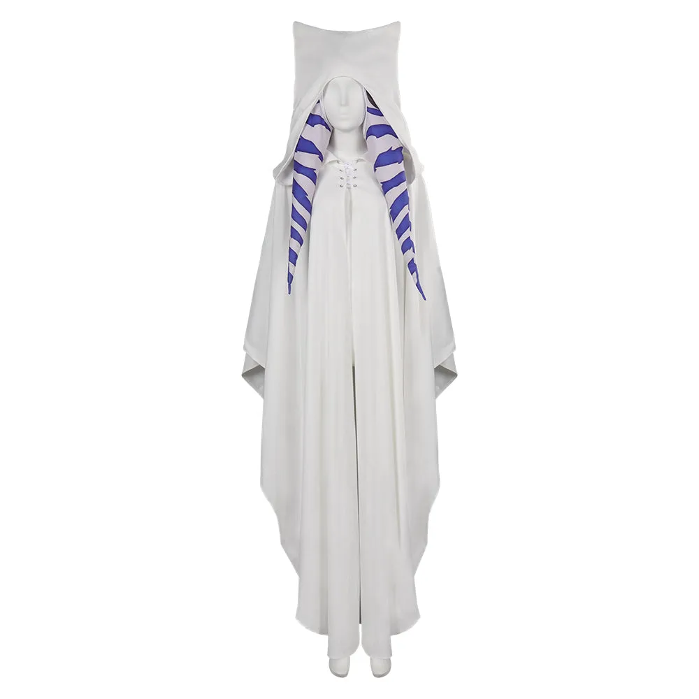 Ahsoka White Cape Cosplay Costume Halloween Carnival Suit