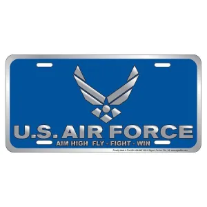 Air Force Aim High Fly Fight Win License Plate
