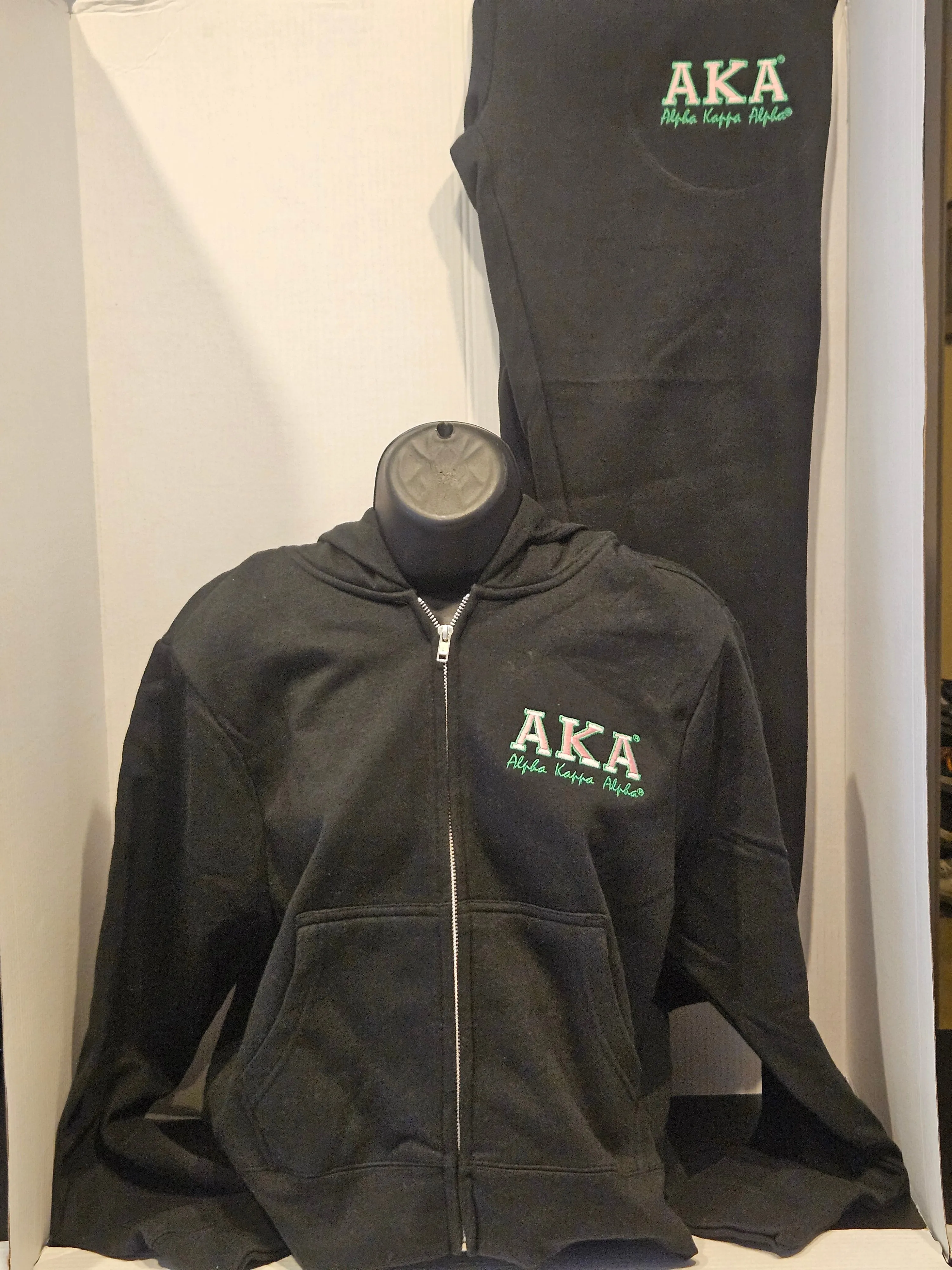 AKA Grey Crop Zipup Hoodie(Bold)
