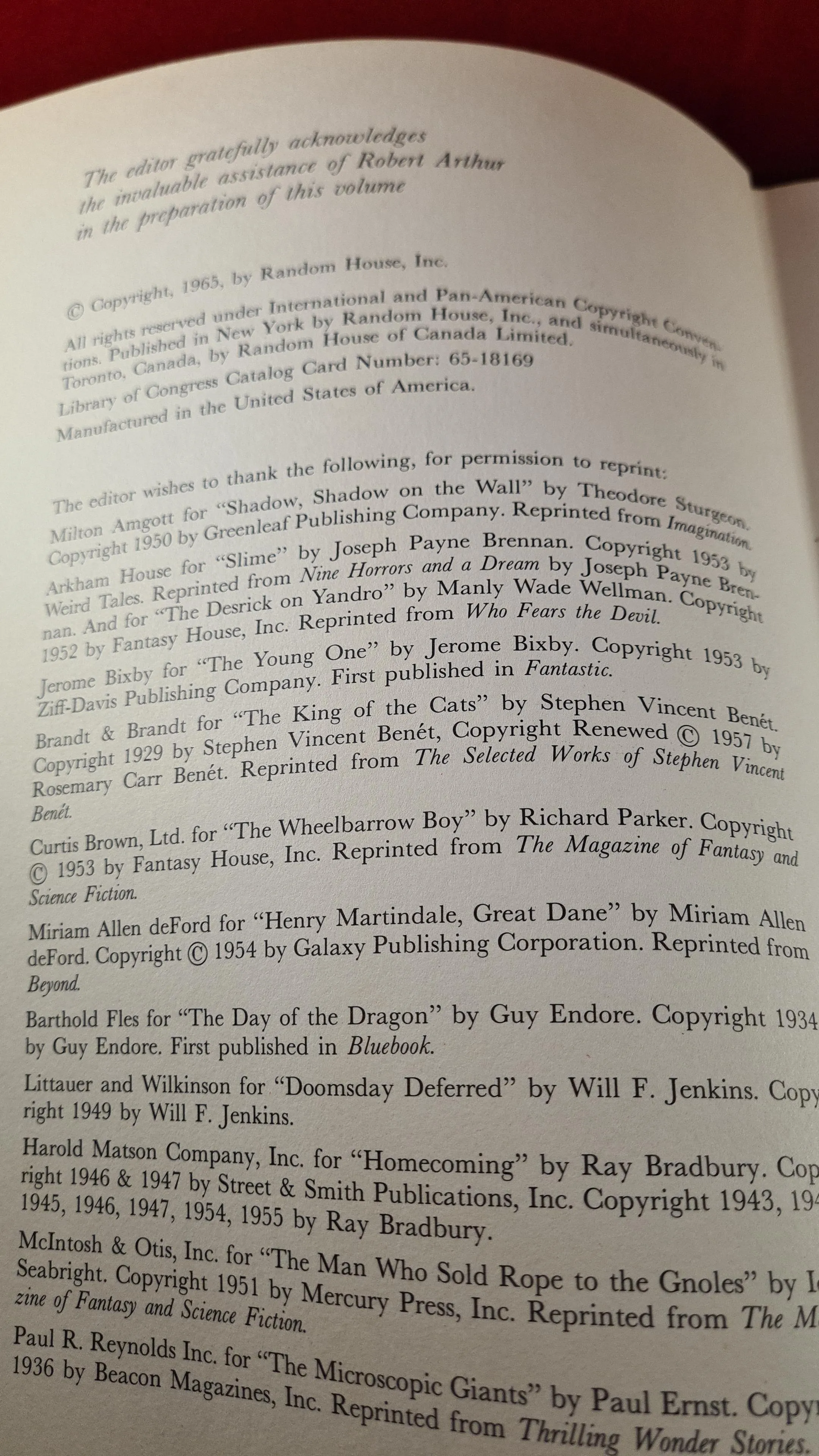 Alfred Hitchcock's Monster Museum, Random House, 1965, First Edition