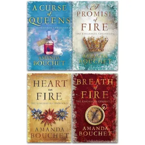 Amanda Bouchet 4 Books Collection Set (Breath of Fire, Heart of Fire, A Promise of Fire, A Curse of Queens)