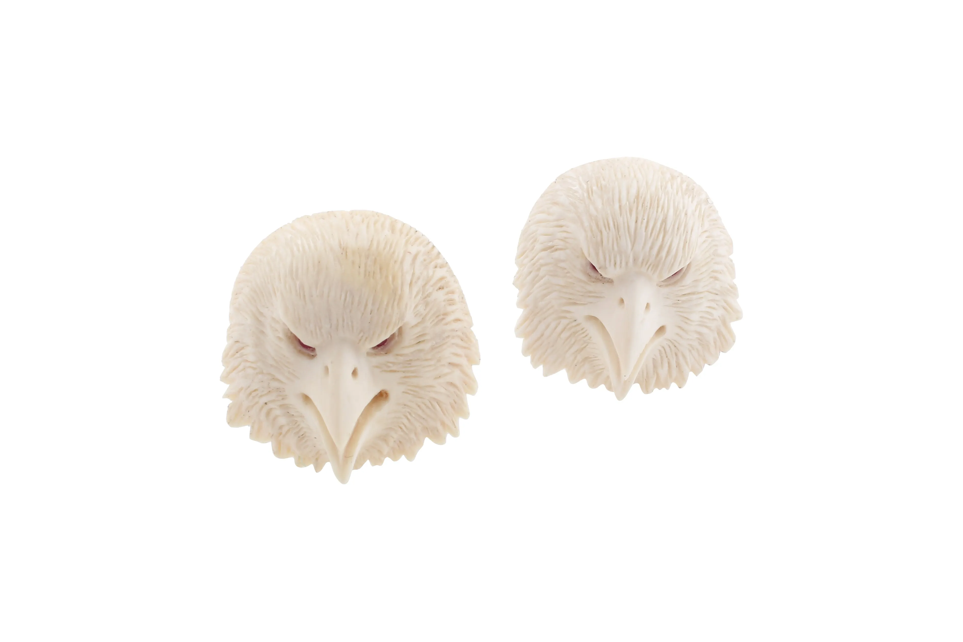 Ancient Woolly Mammoth Carved Eagle Heads - Freedom