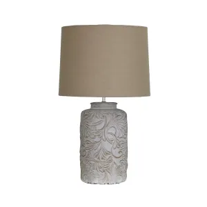 ANDORRA Table Lamp Romantic Embossed Floral