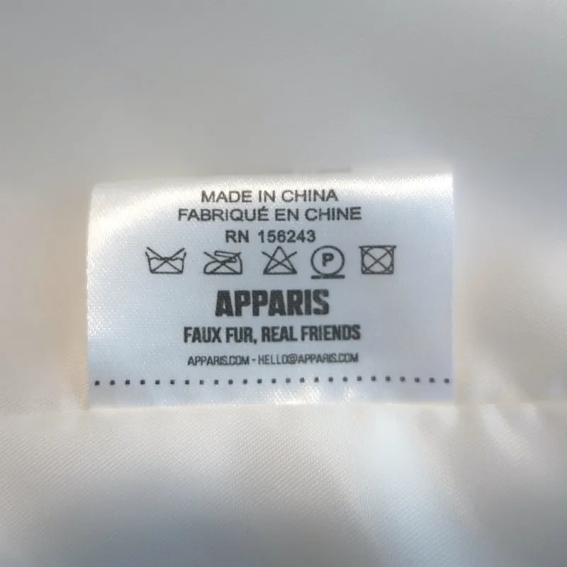 Apparis Manon Faux Fur Coat White Size Extra Small