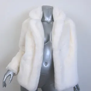 Apparis Manon Faux Fur Coat White Size Extra Small