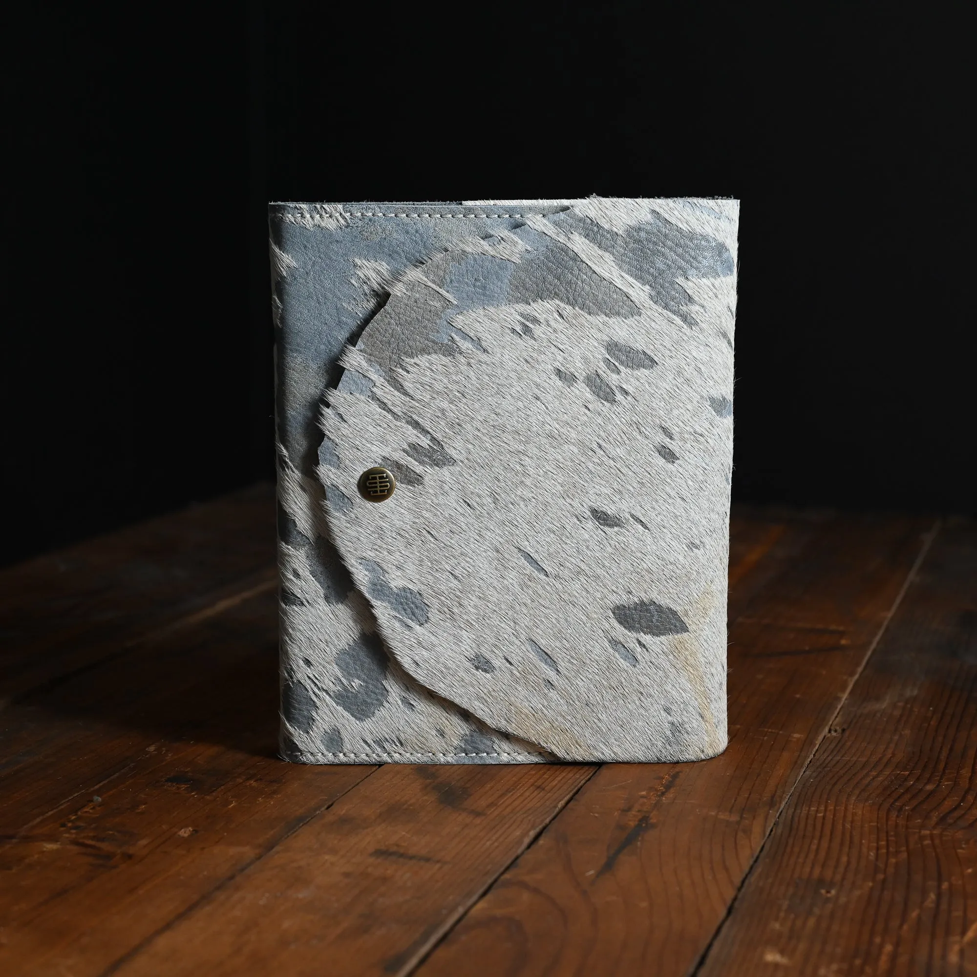 Artisan Journal SB | Slate Distressed Champagne Hair Hide