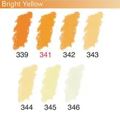 ARTISTS Soft Pastels - Sennelier - PASTEL L'ECU - SINGLE -	345	-	Bright Yellow 345