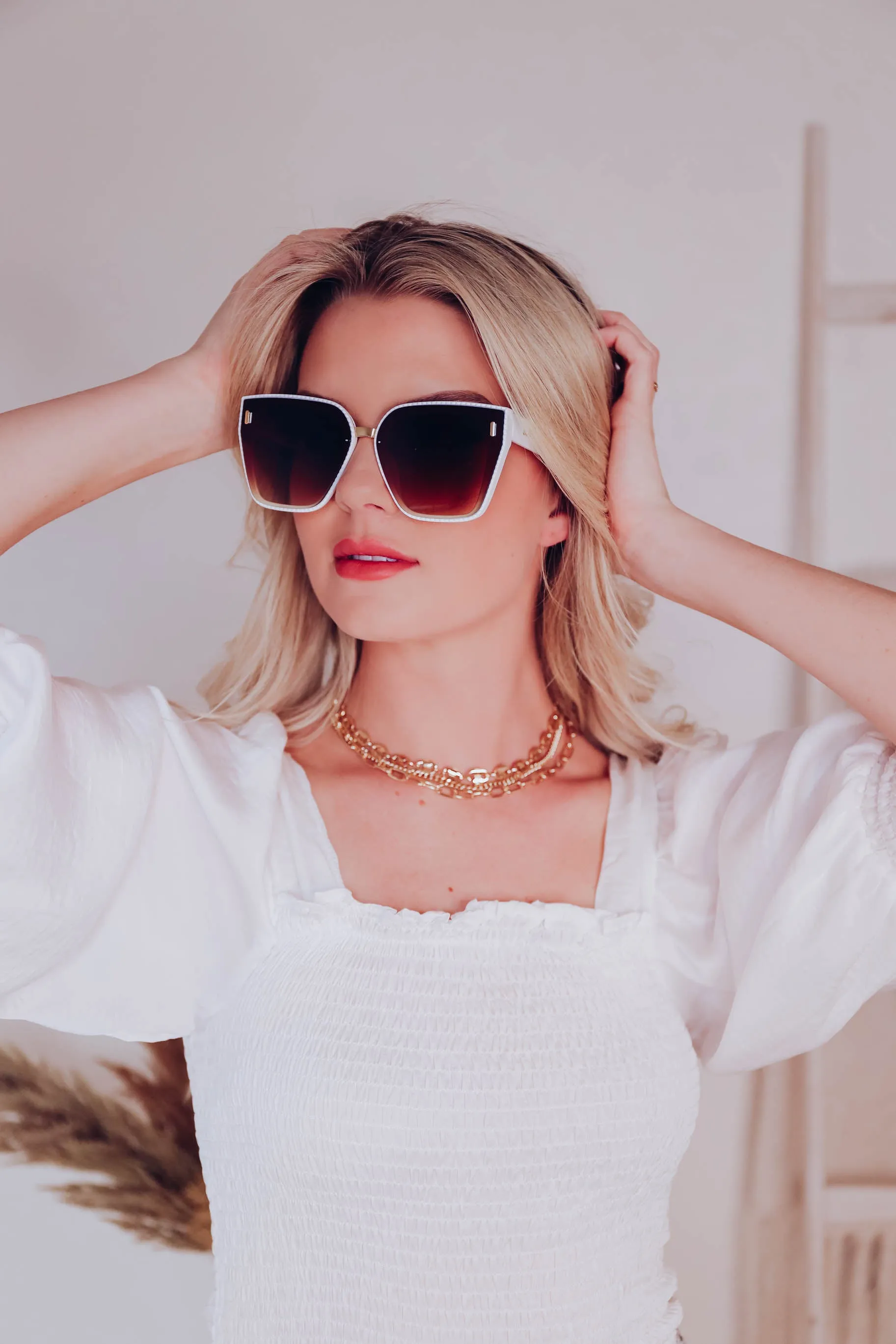Ashleigh Sunglasses - White