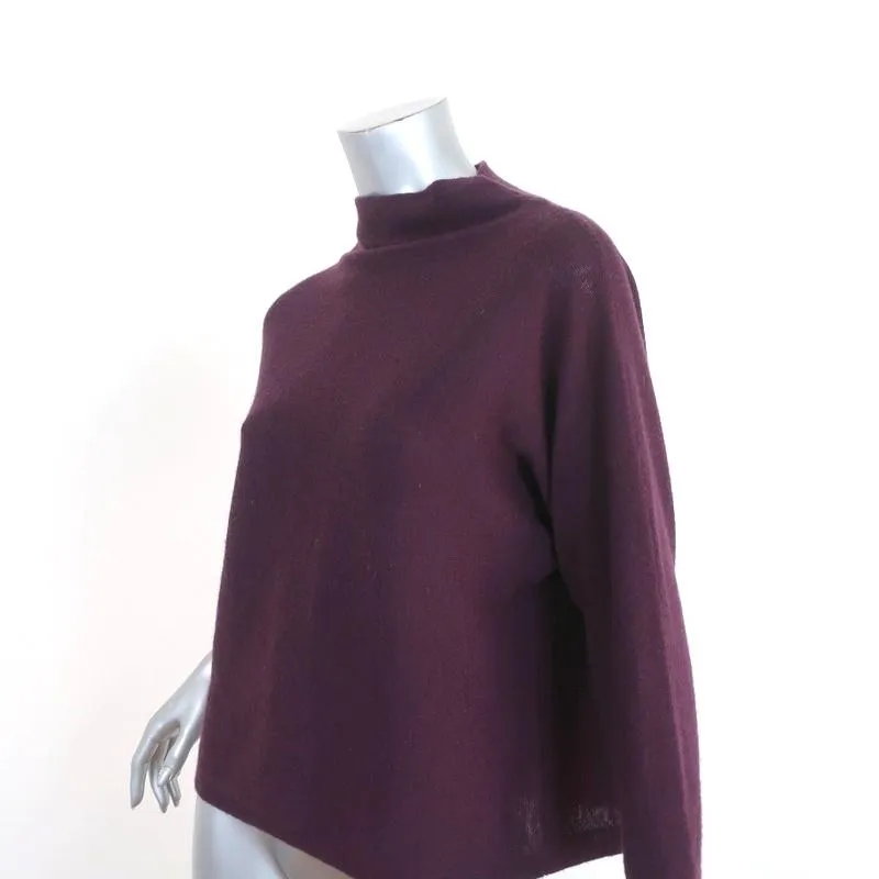 Autumn Cashmere Sweater Purple Cashmere Size Medium Mock Neck Pullover