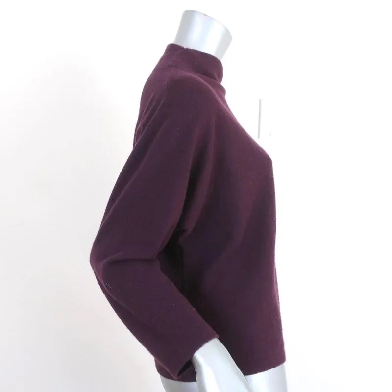 Autumn Cashmere Sweater Purple Cashmere Size Medium Mock Neck Pullover