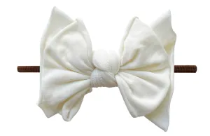 Baby Bling Ivory / Brown FAB-BOW-LOUS Skinny Headband