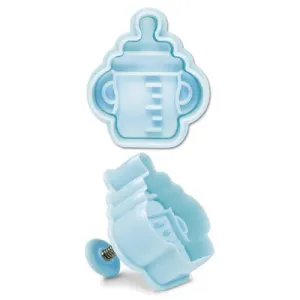 Baby Bottle Cookie Cutter Stamper with Ejector