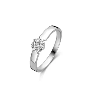 Bague avec motif - Or Blanc, Diamants (062654A)