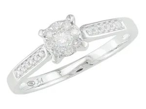 Bague avec motif - Or Blanc, Diamants (J&A6581)