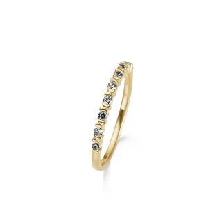 Bague avec motif - Or Jaune et Blanc, Diamants (067873A)