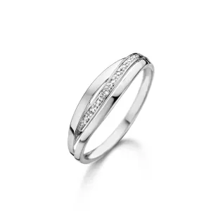 Bague multiples anneaux - Or Blanc, Diamants (057454/A)