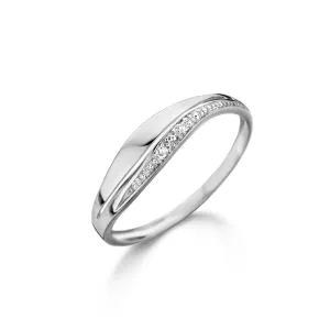 Bague multiples anneaux - Or Blanc, Diamants (057456/A)