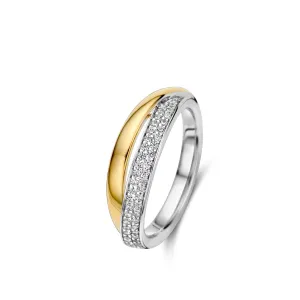 Bague Naiomy - Argent et Plaqué or, Zircons (N3X51)