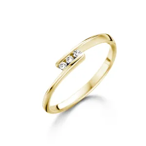Bague ouverte - Or Jaune, Diamants (057438/A)