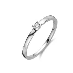 Bague solitaire - Or Blanc, Diamants (91EE34/A)