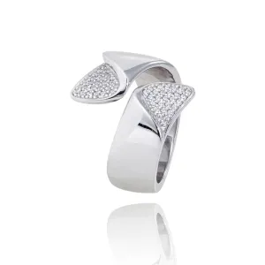 Bague UNA STORIA - Wave, Argent et zircons (BG160128)