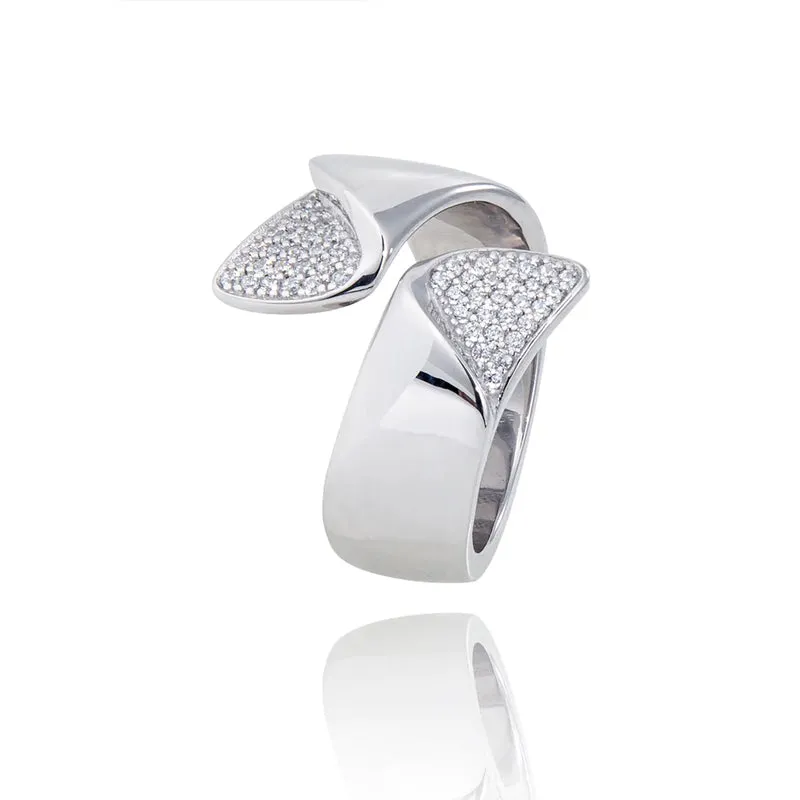 Bague UNA STORIA - Wave, Argent et zircons (BG160128)