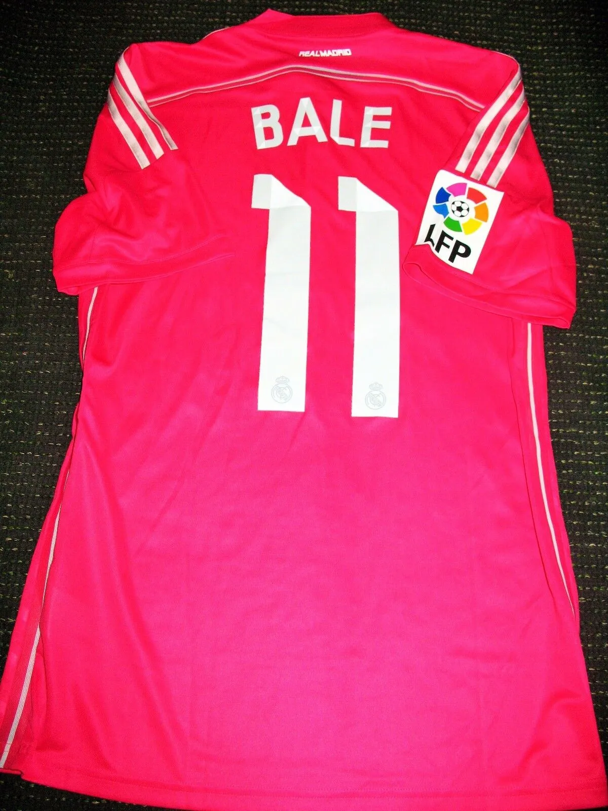 Bale Real Madrid 2014 2015 Pink MATCH WORN Jersey Shirt
