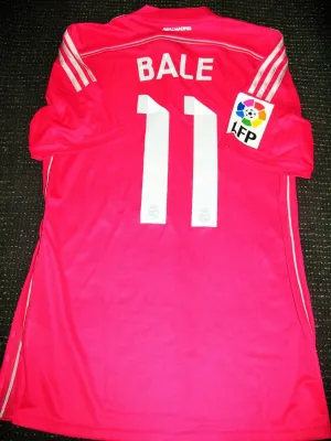 Bale Real Madrid 2014 2015 Pink MATCH WORN Jersey Shirt