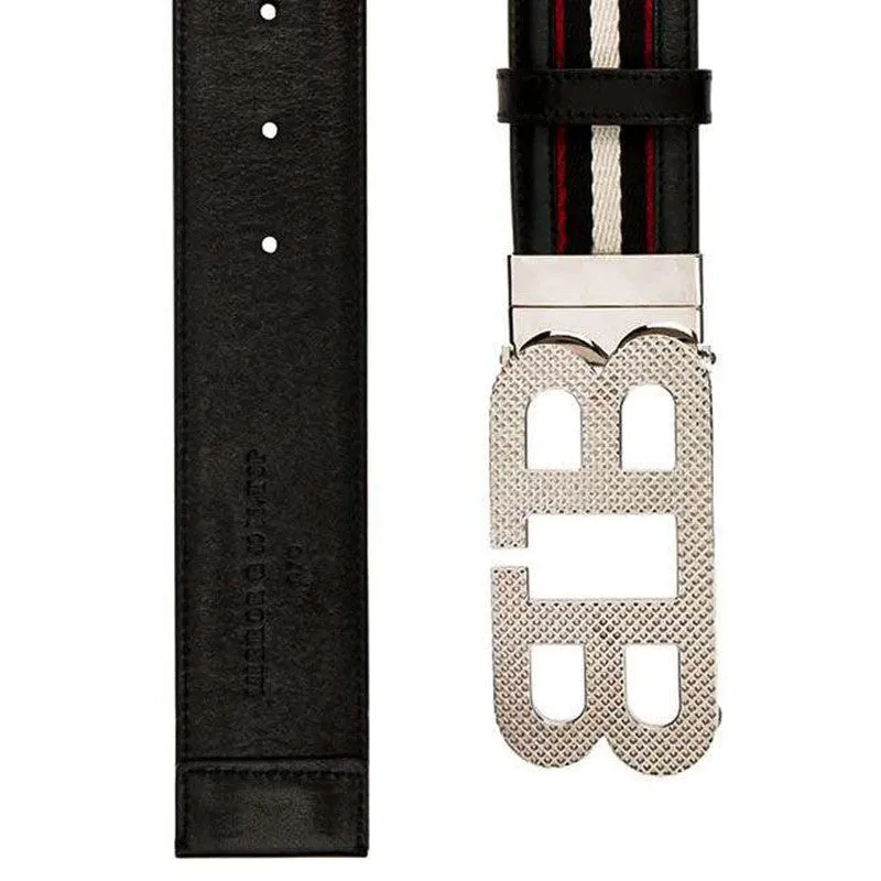 Bally Mirror B Buckle Reversible Leather Belt