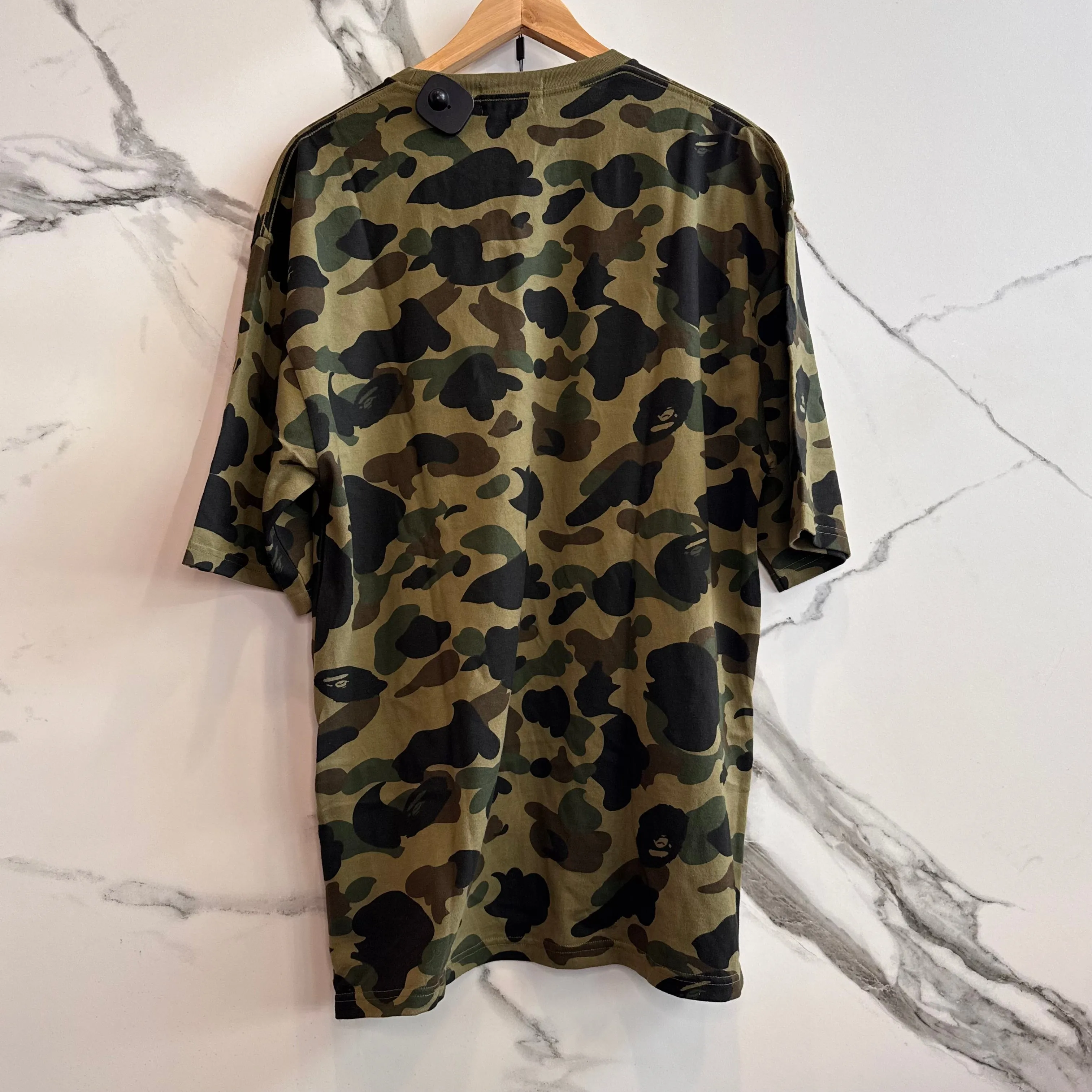 Bape Camo Double Bottom Zip Tee ‘Green Camo’ Size L