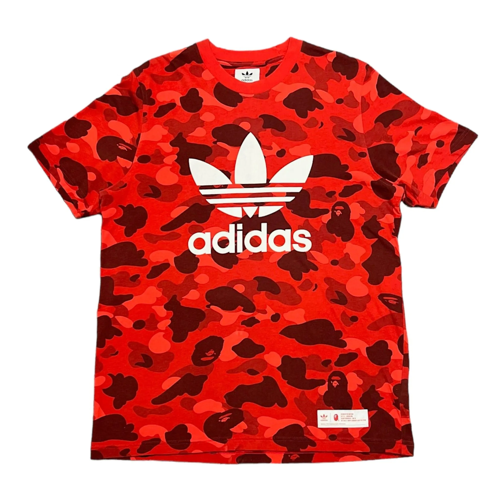 BAPE x adidas "adicolor" Tee Red (Worn)