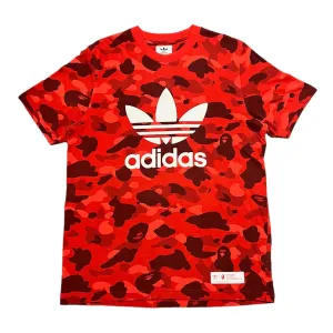 BAPE x adidas "adicolor" Tee Red (Worn)
