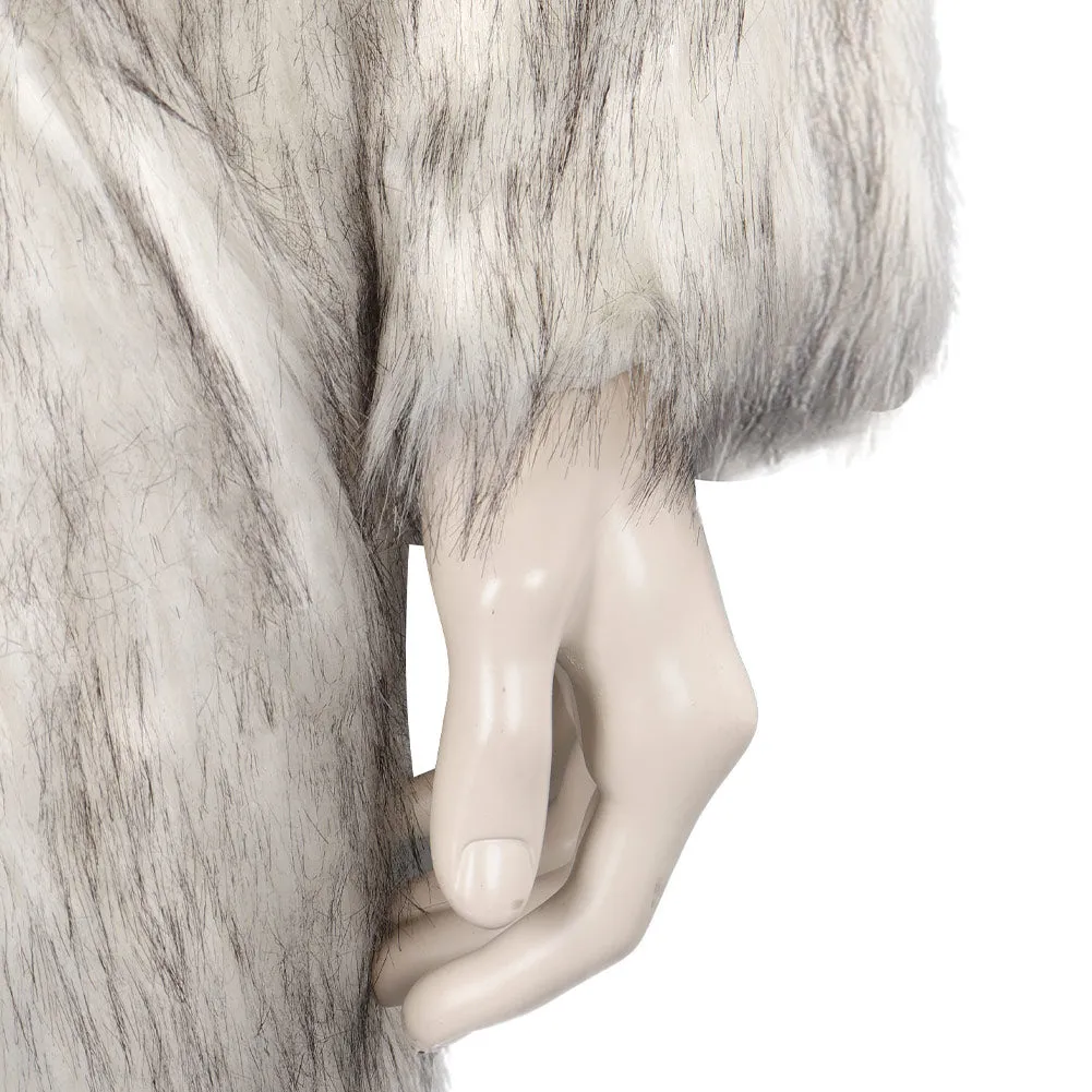 Barbie 2023 Ken Cosplay Costume White Fur Coat Outfits Halloween Carnival Suit