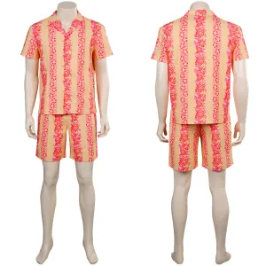 Barbie 2023 Ken Flower Shirt Board Shorts Outfits Cosplay Costume Halloween Carnival Suit