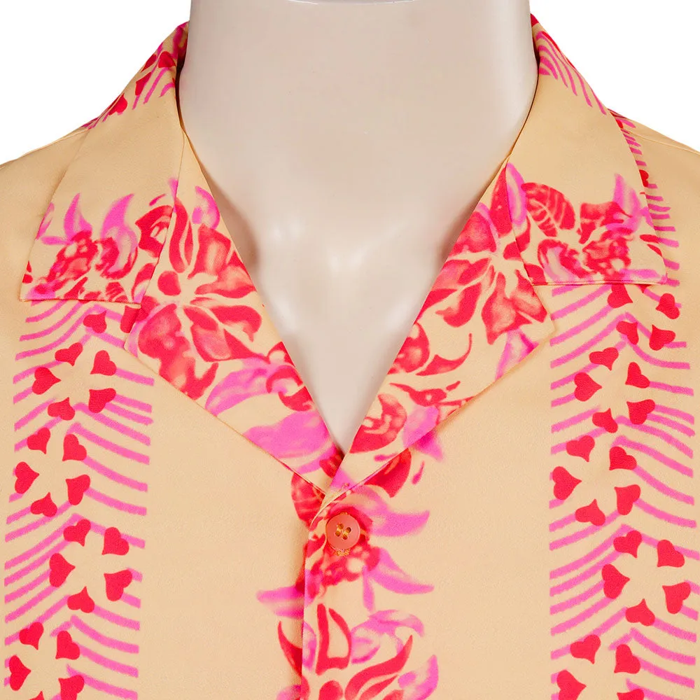 Barbie 2023 Ken Flower Shirt Board Shorts Outfits Cosplay Costume Halloween Carnival Suit