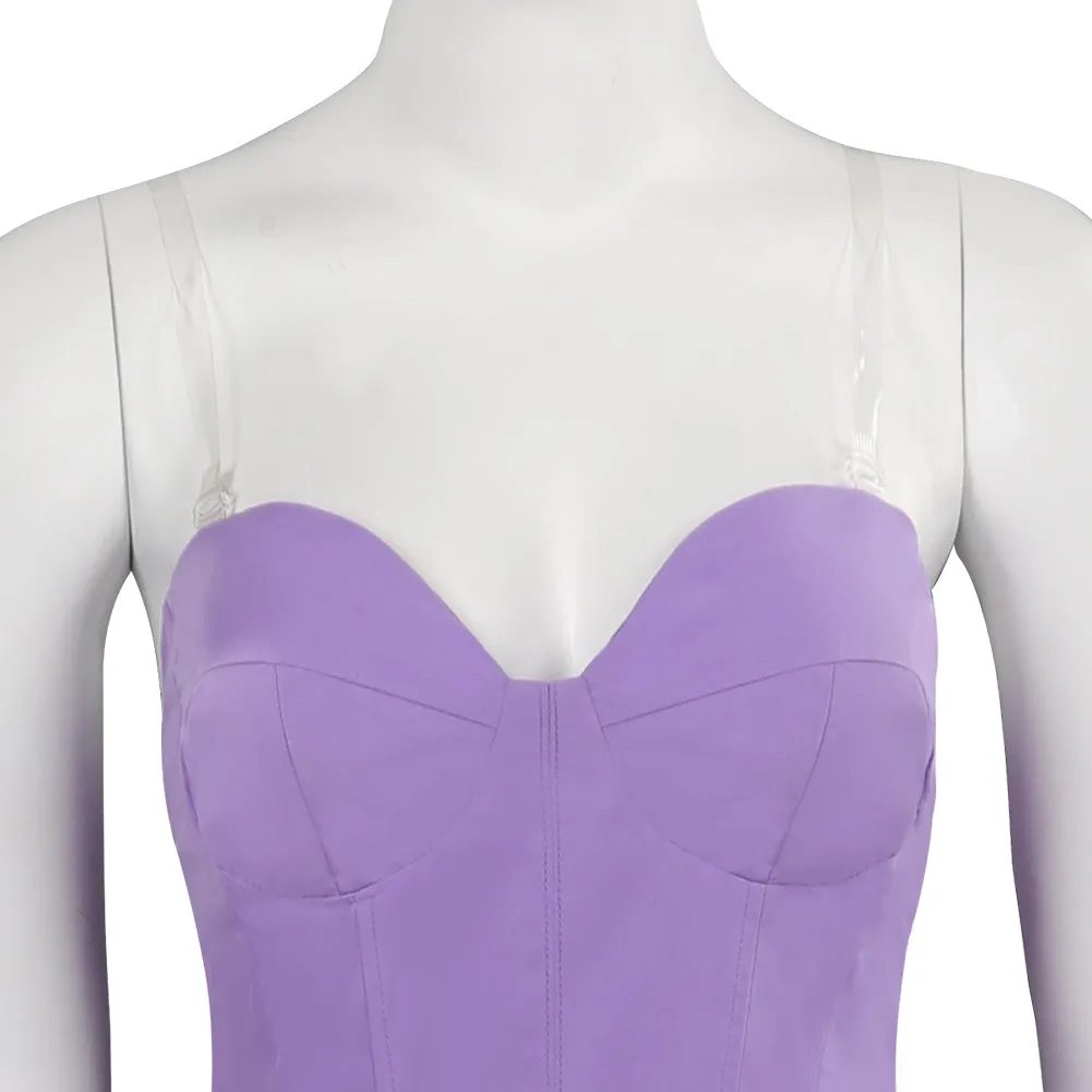 Barbie 2023 The Writer Barbie Purple Dress Cosplay Costume Halloween Carnival Suit