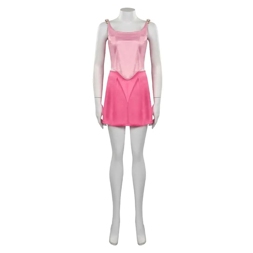Barbie Margot Robbie Cosplay Costume Suspender Split Skirt Outfits Halloween Carnival Suit