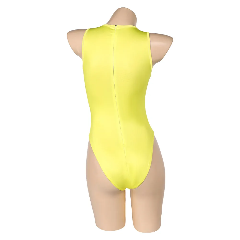 Baywatch Yellow One Piece Swimsuit Swimwear Cosplay Costume Outfits