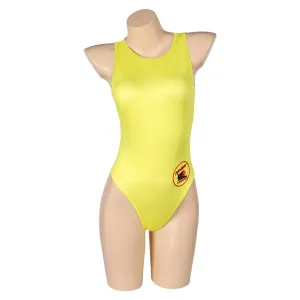 Baywatch Yellow One Piece Swimsuit Swimwear Cosplay Costume Outfits