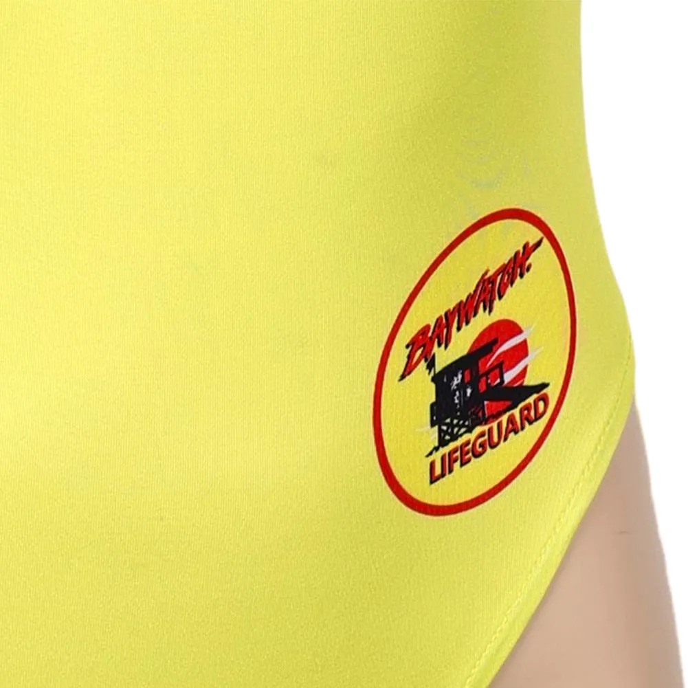 Baywatch Yellow One Piece Swimsuit Swimwear Cosplay Costume Outfits