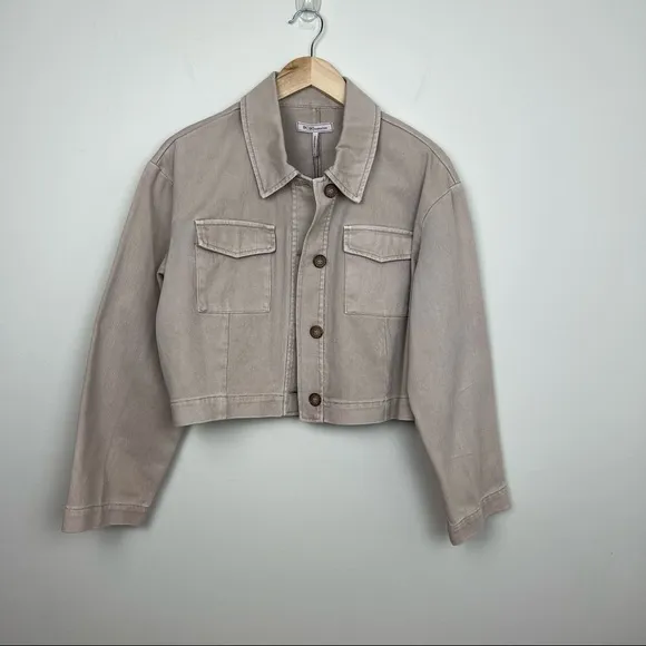 BCBGeneration Crop Cotton Twill Jacket
