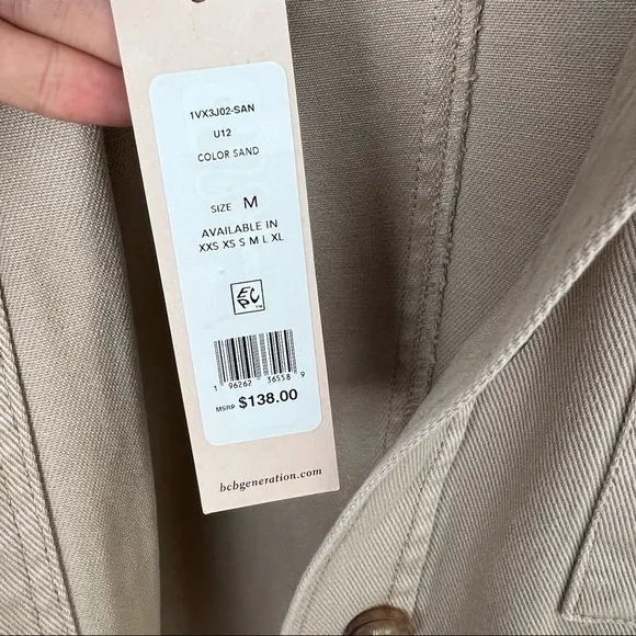 BCBGeneration Crop Cotton Twill Jacket