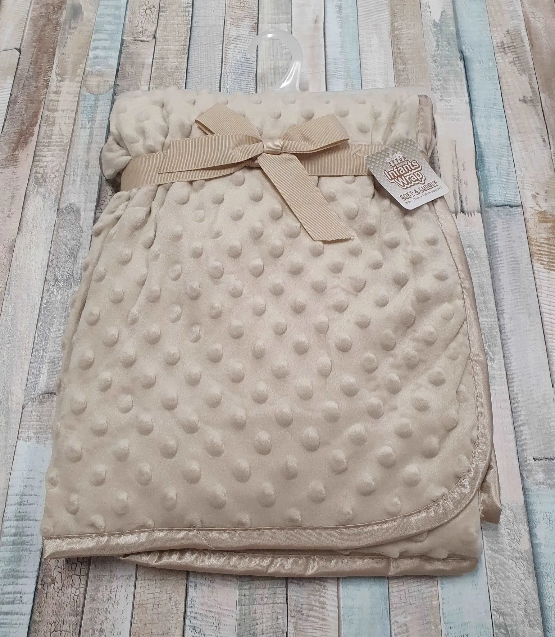 Beige Dimple Embossed Baby Wrap/Blanket
