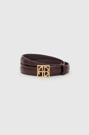 Belt - Burgundy Embossed
